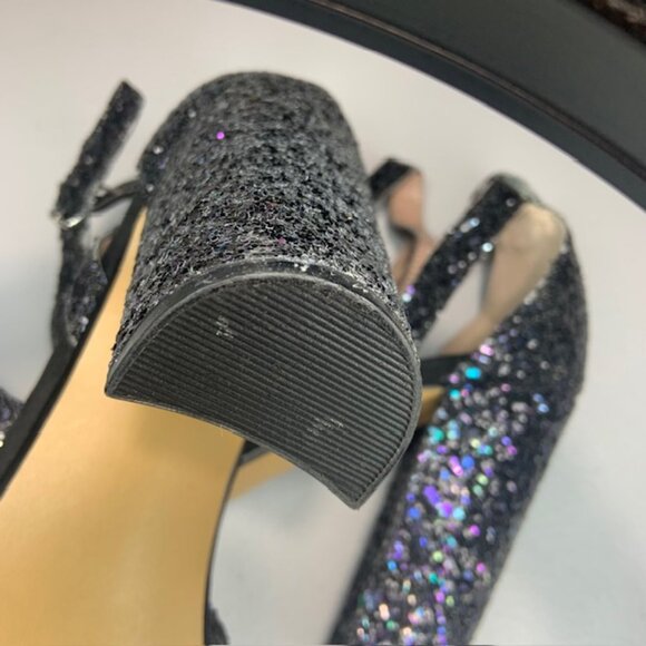 Betsy Johnson Multicolor Mermaidcore Glitter Block Heel Sandals - Size 9.5 - Picture 8 of 9